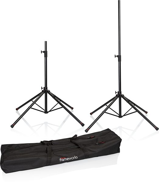 Gator GFW-SPK-4000SET Speaker Stands with Bag, New, Action Position Front