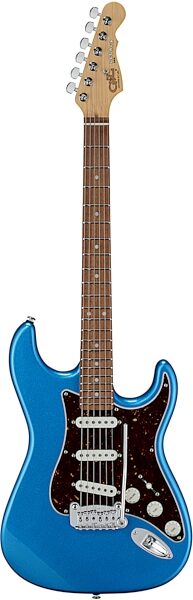 G&L Fullerton Deluxe Legacy Electric Guitar, with Caribbean Rosewood fretboard (with Gig Bag), Lake Placid Blue, Action Position Back