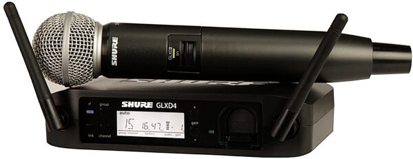 Shure GLXD24/SM58 Digital Handheld Wireless SM58 Microphone System, Band Z2 (2.4 GHz), Main