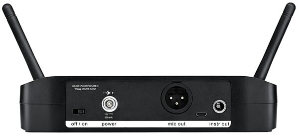 Shure GLXD24/SM86 Digital Handheld Wireless SM86 Microphone System, Band Z2 (2.4 GHz), Receiver Rear