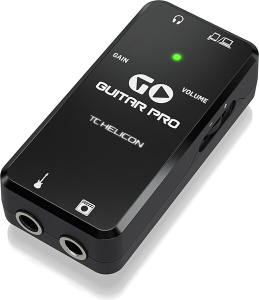 TC-Helicon Go Guitar Pro High-Definition Guitar USB/iOS Audio Interface, New, Action Position Back