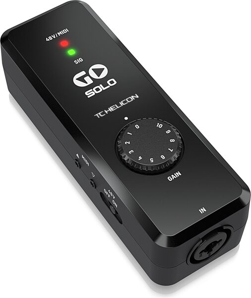 TC-Helicon Go Solo High-Definition Audio/MIDI Interface for Mobile Devices, New, Action Position Back