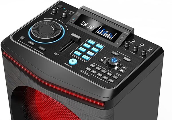 Gemini GPK-1200 Home Karaoke Party PA Speaker, New, Detail Control Panel