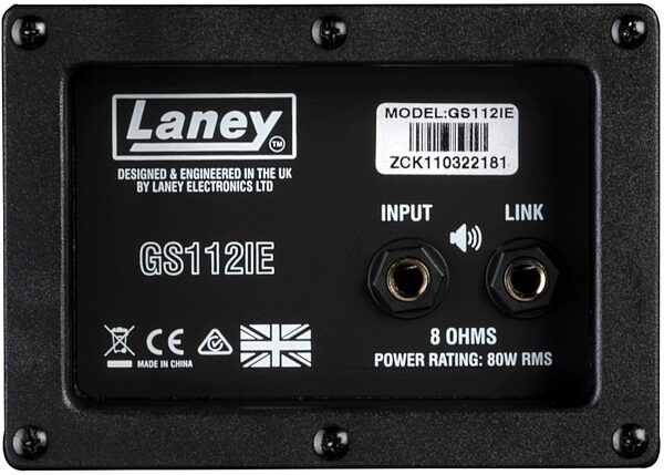 Laney GS Series 112 HH Guitar Speaker Cabinet (80 Watts, 1x12"), 8 Ohms, Detail Control Panel