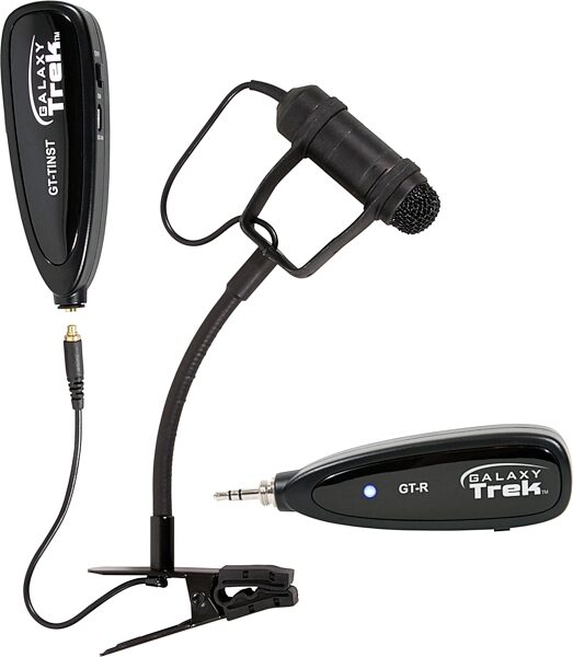 Galaxy Audio GT-INST-3 Trek Wireless Horn Microphone System, New, Main with all components Front