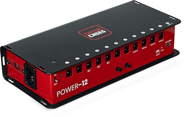 Gator GTR-PWR-12 12 Output Pedalboard Power Supply, New, Action Position Back