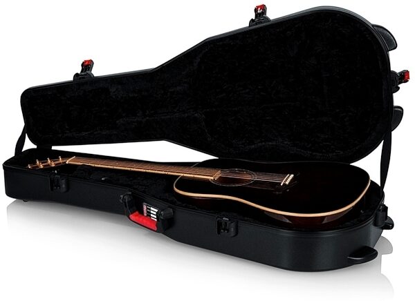 Gator GTSA-GTRDREAD TSA Series ATA Molded Polyethylene Dreadnought Acoustic Guitar Case, New, Open