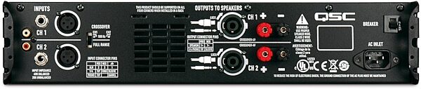 QSC GX7 Power Amplifier (725 Watts), USED, Warehouse Resealed, Rear