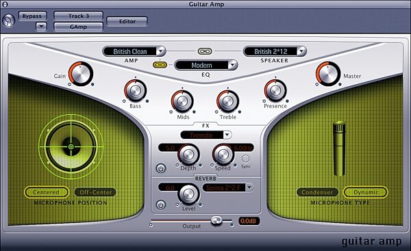 Apple Logic Pro Music Production Software (Macintosh), Guitar Amp