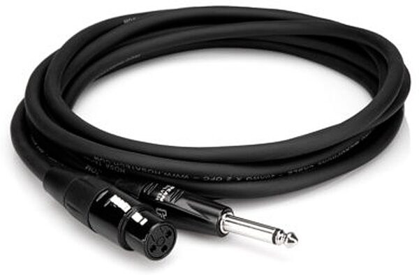 Hosa Pro Hi-Z XLR Microphone Cable (XLR to 1/4" TS), 5', HMIC-005HZ, Action Position Back