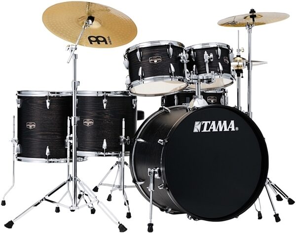 Tama IE62C Imperialstar Drum Kit, 6-Piece (with Meinl Cymbals), Black Oak, Main