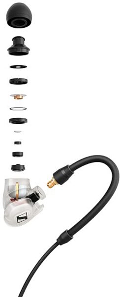 Sennheiser IE 400 PRO In-Ear Monitor Headphones, Clear, Exploded View