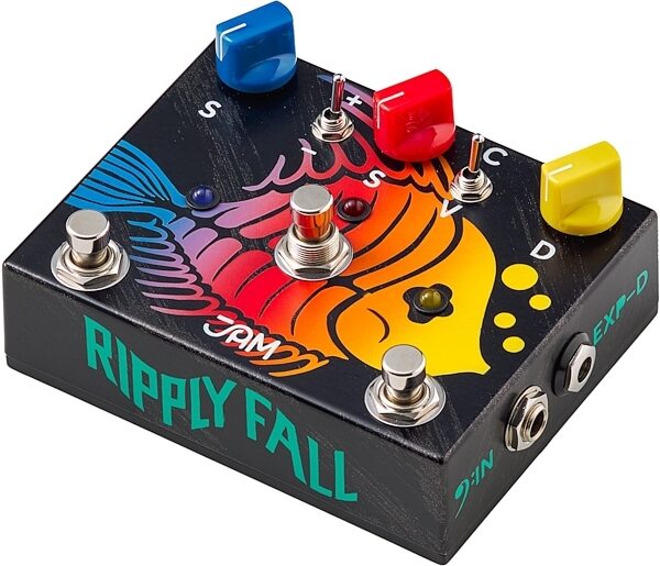 JAM Pedals RipplyFall Bass Chorus Vibrato Phaser Pedal, New, Action Position Side