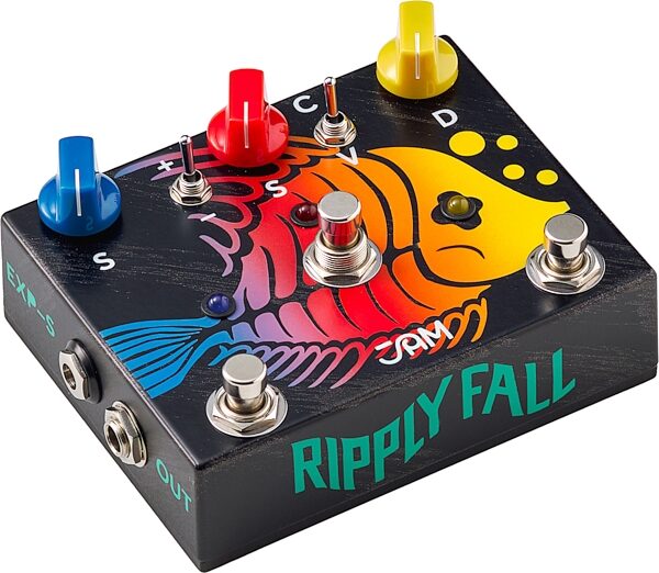 JAM Pedals RipplyFall Bass Chorus Vibrato Phaser Pedal, New, Action Position Back