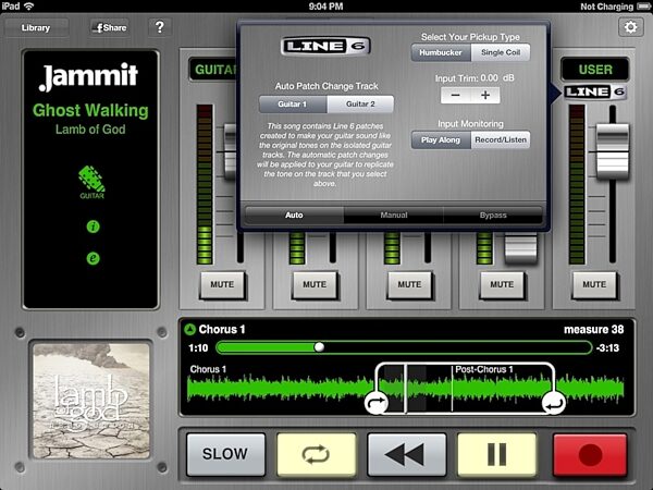 Line 6 Mobile In iOS Audio Interface for iPhone and iPad, Jammit Screenshot Automation