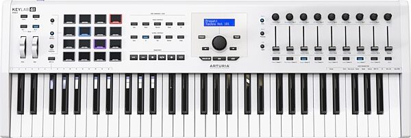 Arturia KeyLab 61 MKII USB MIDI Controller Keyboard, White, Scratch and Dent, Action Position Back