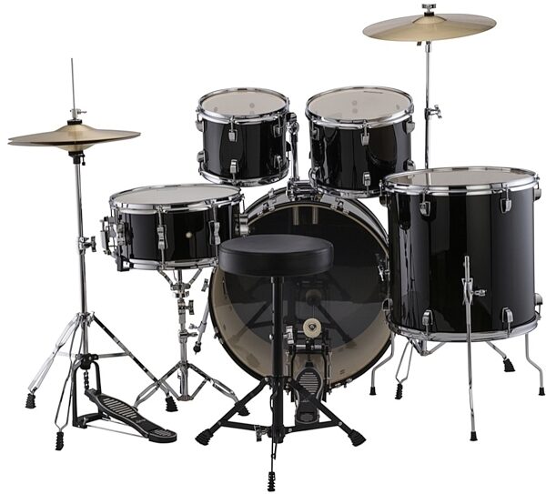 Ludwig LC175 Accent Drive Complete Drum Kit (5-Piece), Black