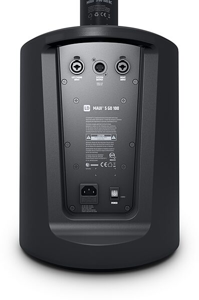LD Systems MAUI 5 GO 100 Portable Battery-Powered PA System, Black, Action Position Back