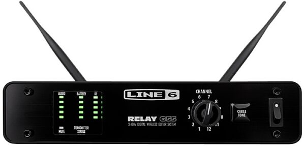 Line 6 Relay G55 Digital Guitar Wireless System, (2.4GHz), Receiver Front