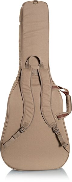 Levy's 200 Series Deluxe Dreadnought Acoustic Guitar Gig Bag, Tan, Detail Side