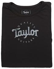 Taylor Ladies Logo T-Shirt, Black/White, Large, Main