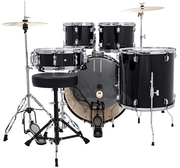 Ludwig LC195 Drive Complete Drum Set, 5-Piece, Black Sparkle, view