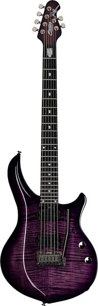 Sterling by Music Man Majesty X DiMarzio Electric Guitar (with Gig Bag), Purple, Action Position Back