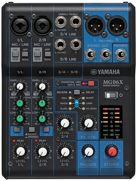 Yamaha MG06X Stereo Mixer with Effects, New, Main