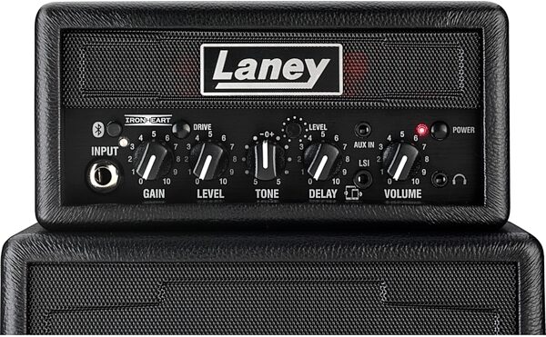 Laney Ministack-B-Iron Ironheart Battery-Powered Guitar Amp + Bluetooth Speaker, New, Detail Control Panel