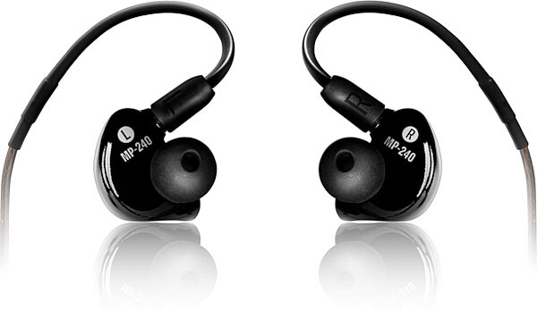 Mackie MP-240 BTA Bluetooth Dual Driver Pro In-Ear Monitor Headphones, New, Angled Back
