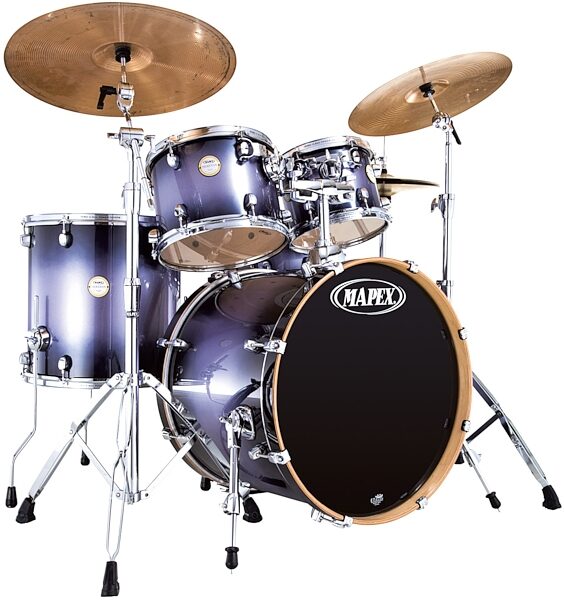 Mapex MP5295 Meridian Maple Standard 5-Piece Drum Kit, Midnight Steel Burst