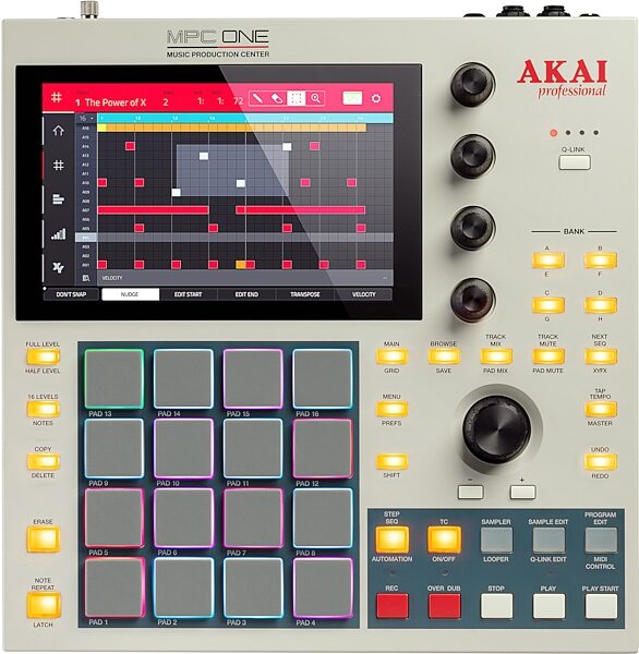 Akai Limited Edition MPC One Retro Edition Music Production Workstation, Scratch and Dent, Action Position Back