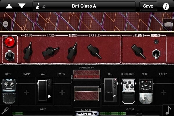 Line 6 Mobile In iOS Audio Interface for iPhone and iPad, Mobile POD Screenshot British Class A