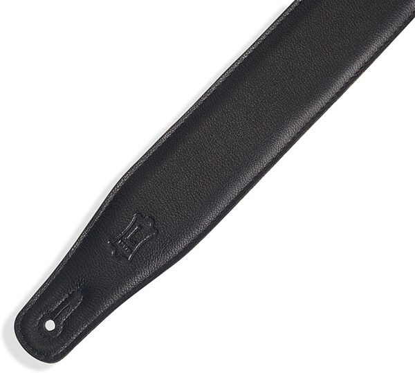 Levy's Right Height Leather Guitar Strap, Black, MRHGS-BLK, Detail Side