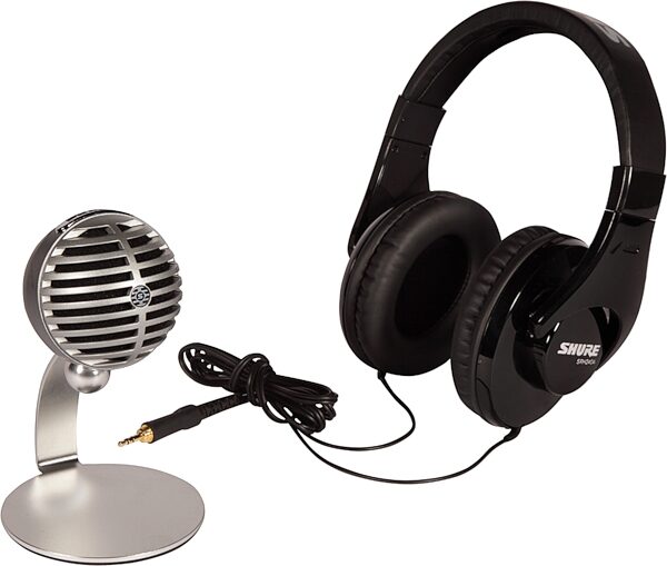 Shure Mobile Recording Kit with MOTIV MV5 Mic/SRH240A Headphones, New, Action Position Back