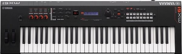 Yamaha MX61 v2 Keyboard Synthesizer, 61-Key, Black, Black