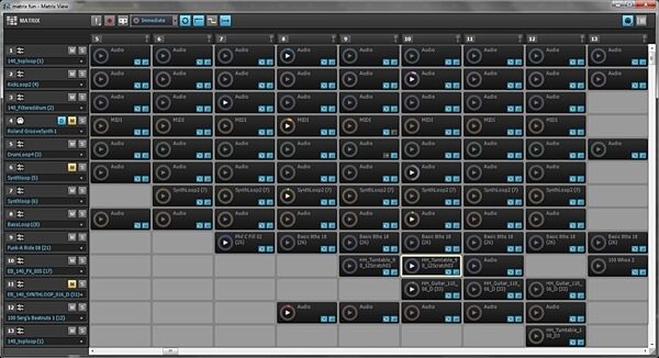 Cakewalk Sonar Artist Music Production Software, Screenshot Matrix View