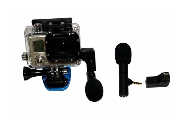 AmpRidge MightyMic G GoPro Shotgun Condenser Microphone, Blemished, In Use 1
