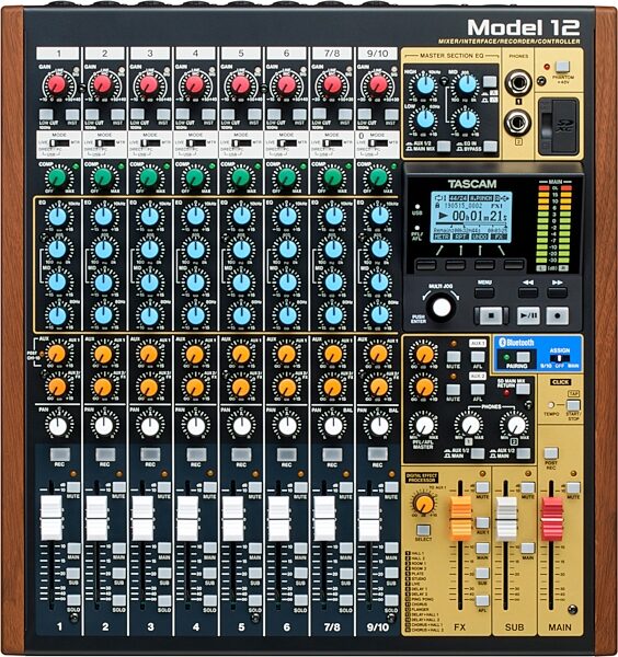 TASCAM Model 12 Mixer, USB Audio Interface and Multitrack Recorder, New, Main