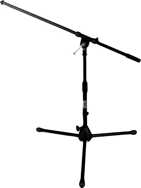 On-Stage MS7411B Short Tripod Boom Microphone Stand, Black, Main