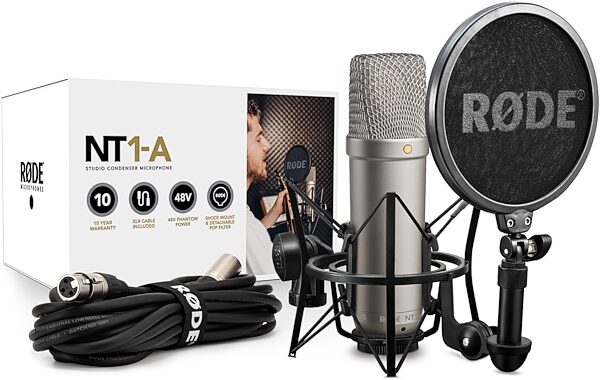 Rode NT1-A Studio Condenser Microphone, With Free Anniversary Package, Package Contents