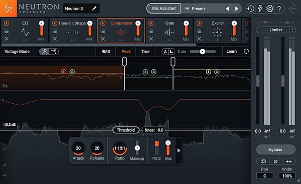 iZotope Neutron 3 Advanced Mixing Plug-in Software, Screenshot Front