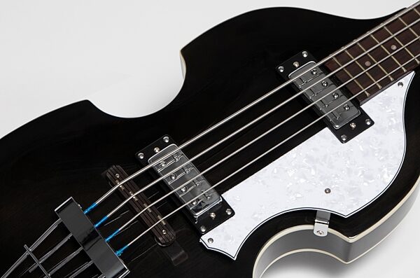 Hofner Ignition Pro Edition Violin Bass Guitar, Transparent Black, Detail Front