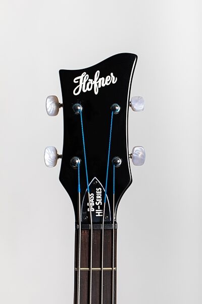 Hofner Ignition Pro Edition Violin Bass Guitar, Transparent Black, Detail Neck