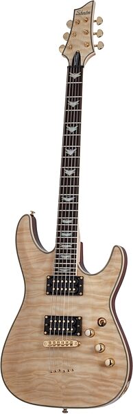 Schecter Omen Extreme Electric Guitar, Gloss Natural, Action Position Back