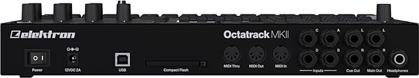 Elektron Octatrack MKII Desktop Sampler Sequencer, Black Edition, Rear detail Back