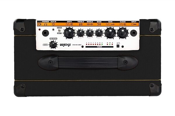 Orange Crush 20RT Guitar Combo Amplifier with Reverb (20 watts, 1x8"), Black, Black Top