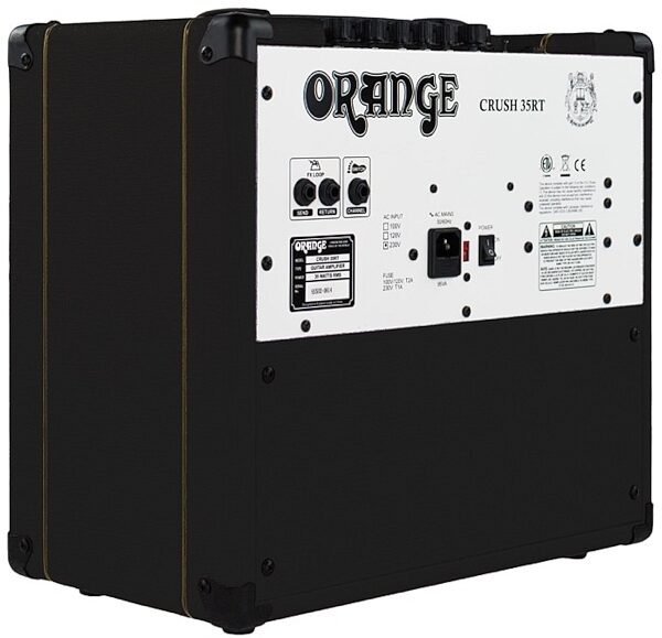 Orange Crush 35RT Guitar Combo Amplifier with Reverb (35 Watts, 1x10"), Black, Black Back