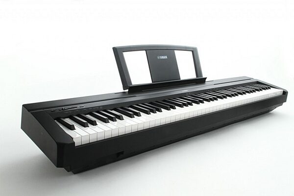 Yamaha P-45 Digital Piano, Black, Angle