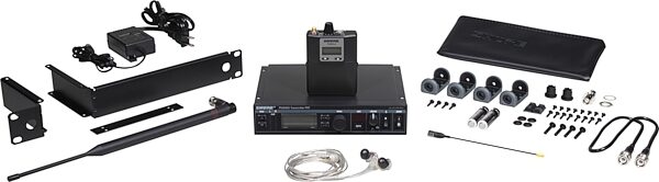 Shure PSM900 Personal Monitor System with SE425 In-Ear Headphones, Band G6, Main with all components Front